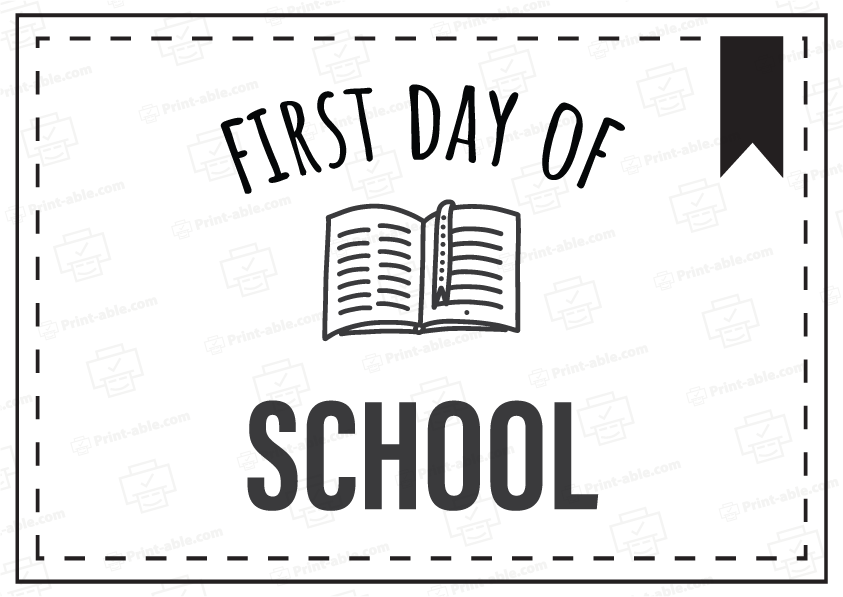 First Day Of School Sign Free Download