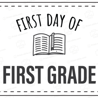 first day of school sign printable free download