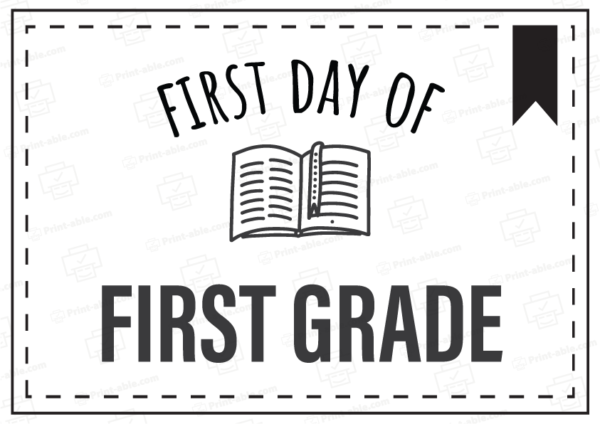 first day of school sign printable free download