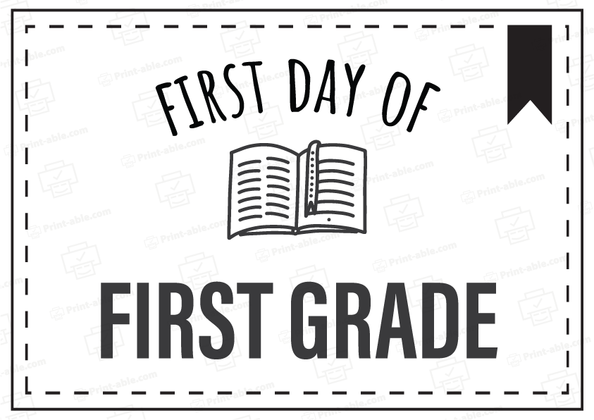 First Day Of School Sign Free Download