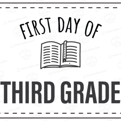 first day of school sign printable free download