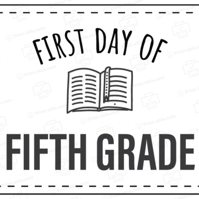 first day of school sign printable free download