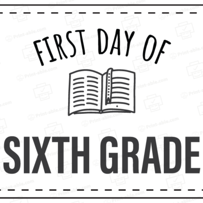 first day of school sign printable free download