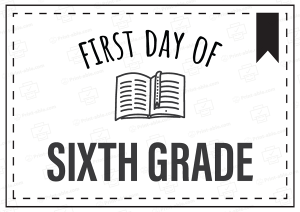 first day of school sign printable free download