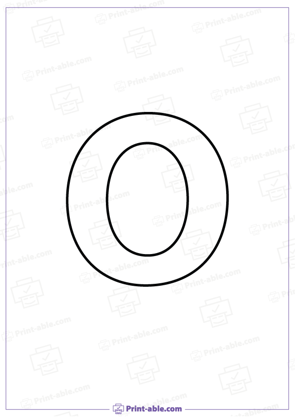 Letter O Printable Worksheet Free Download