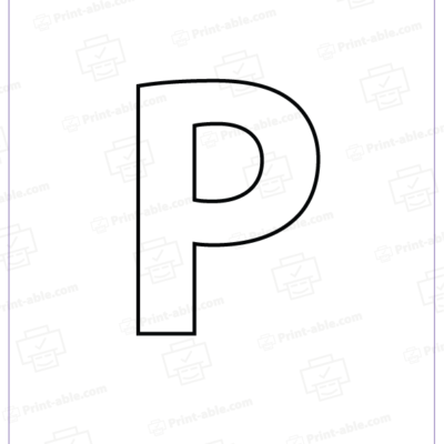 letter p printable free download