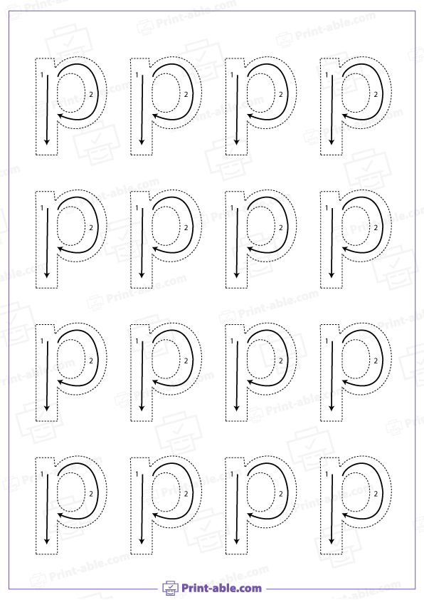 Letter P Printable Worksheet Free Download