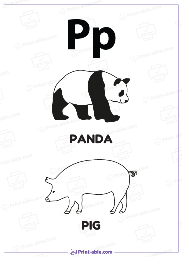 Letter P Printable Worksheet Free Download