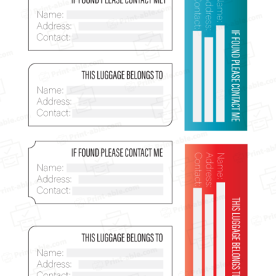 luggage tag printable free download