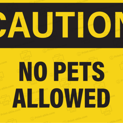 no pets allowed sign printable free download