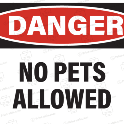 no pets allowed sign printable free download