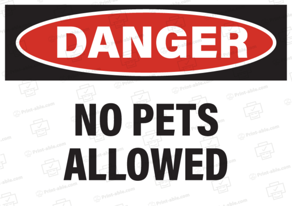 no pets allowed sign printable free download