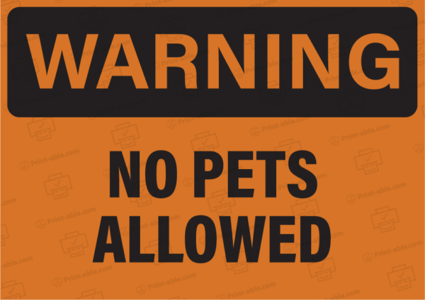 no pets allowed sign printable free download