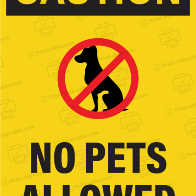 no pets allowed sign printable free download