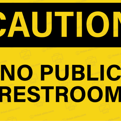 no public restroom sign free download