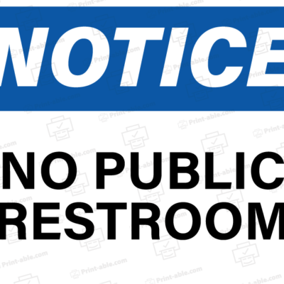 no public restroom sign free download