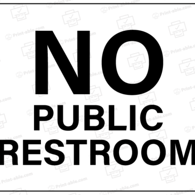 no public restroom sign free download