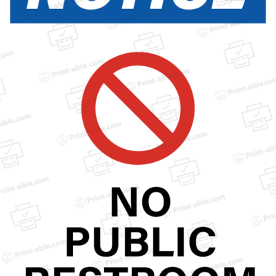 no public restroom sign free download