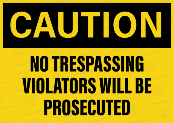 no trespassing sign printable free download