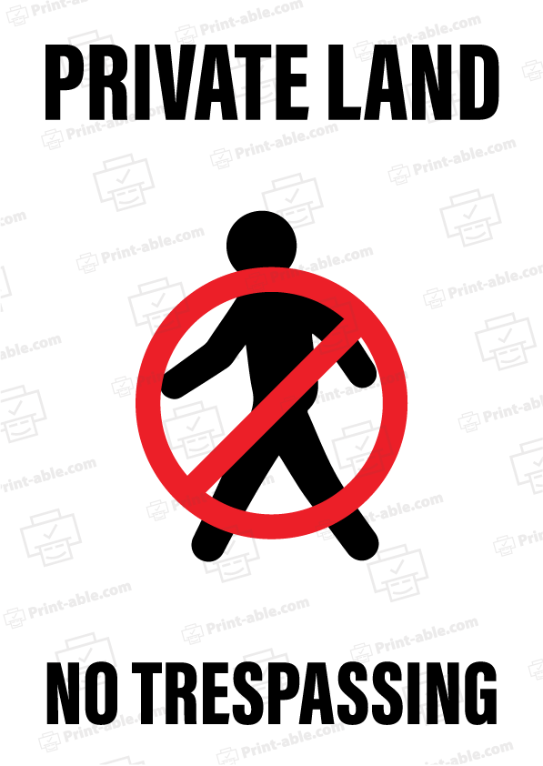 No Trespassing Sign Printable Free Download