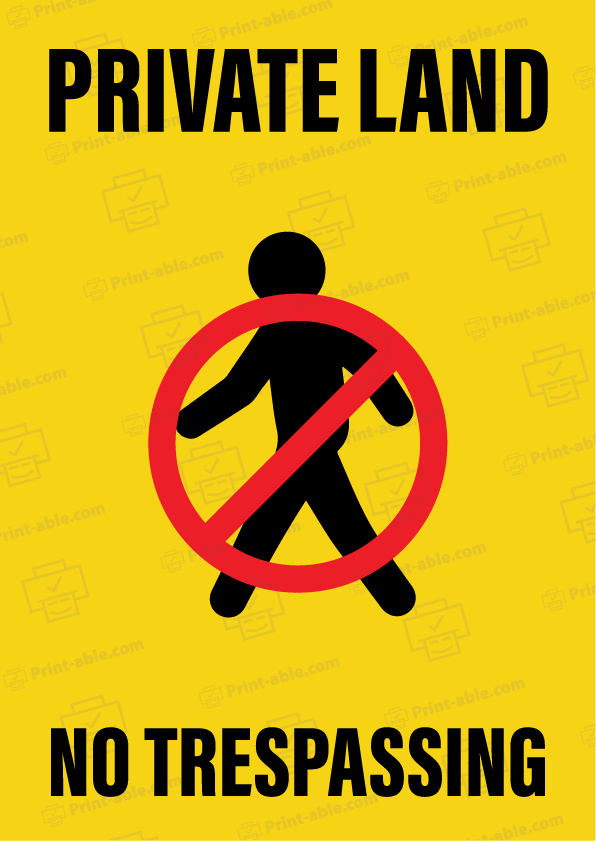 No Trespassing Sign Printable Free Download