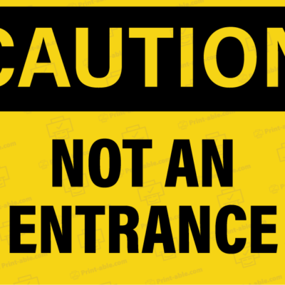 not an entrance sign printable free download