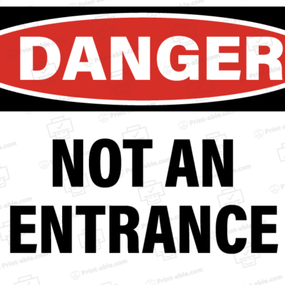 not an entrance sign printable free download