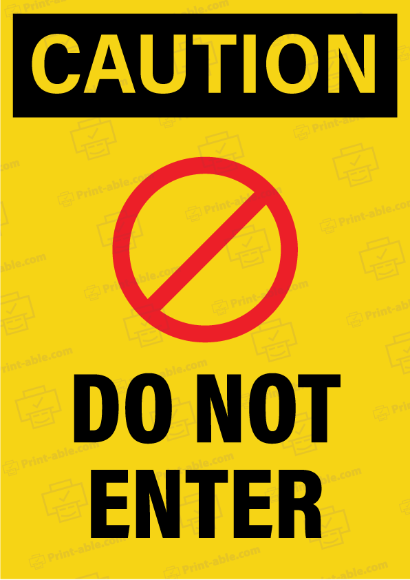 Not An Entrance Sign Printable Free Download