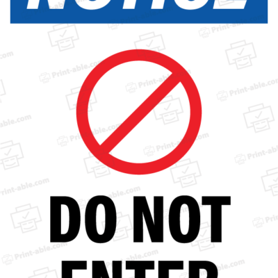 not an entrance sign printable free download