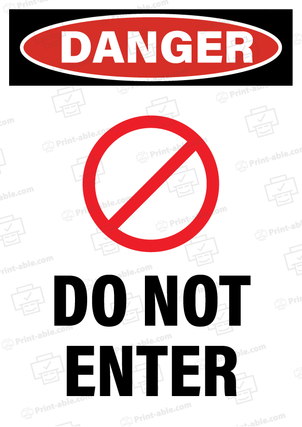 Not An Entrance Sign Printable Free Download