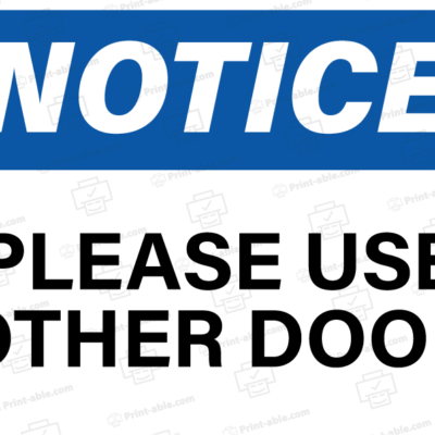 please use other door-sign printable free download