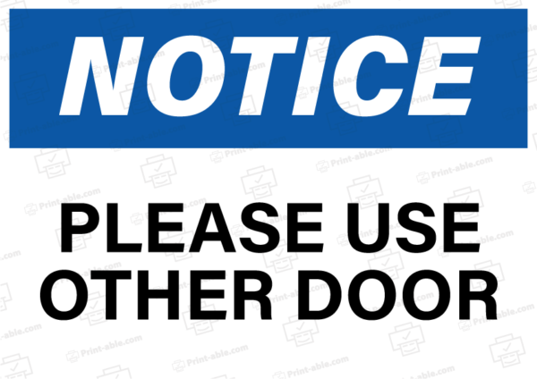 please use other door-sign printable free download