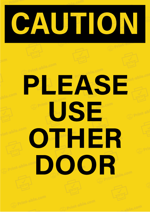 Please Use Other Door Sign Printable Free Download