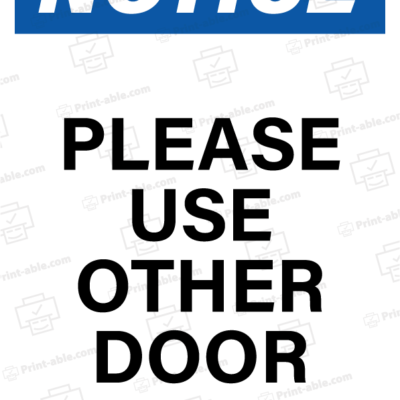 please use other door-sign printable free download