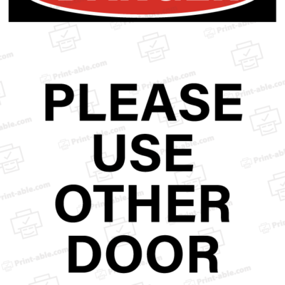 please use other door-sign printable free download