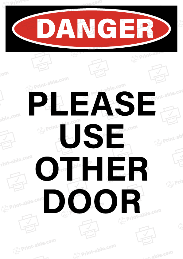 Please Use Other Door Sign Printable Free Download