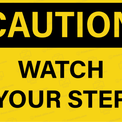 watch your step sign printable free download