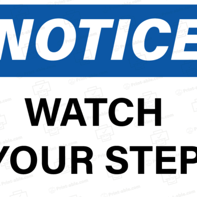 watch your step sign printable free download