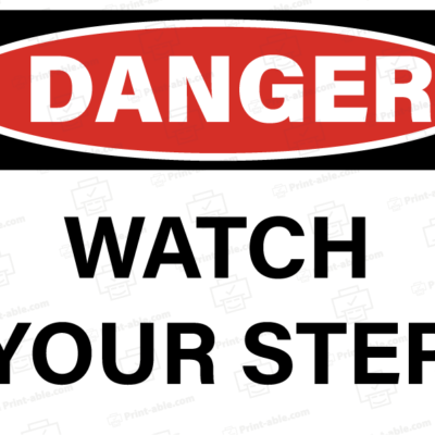 watch your step sign printable free download