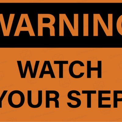 watch your step sign printable free download