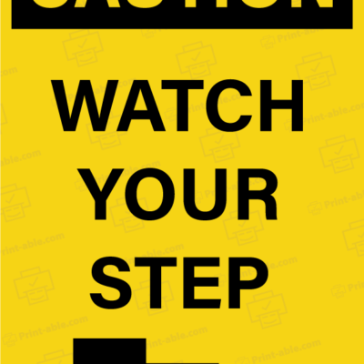 watch your step sign printable free download