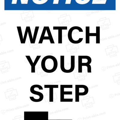 watch your step sign printable free download