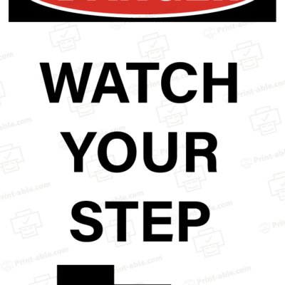 watch your step sign printable free download