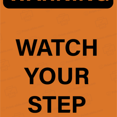 watch your step sign printable free download