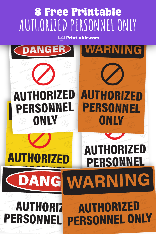 authorized personnel only sign printable free download