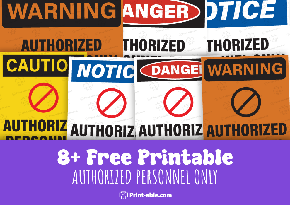 authorized personnel only sign printable free download