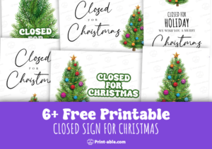 closed sign for christmas free download