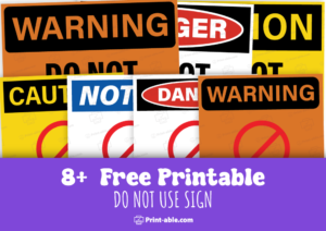 do not use sign printable free download