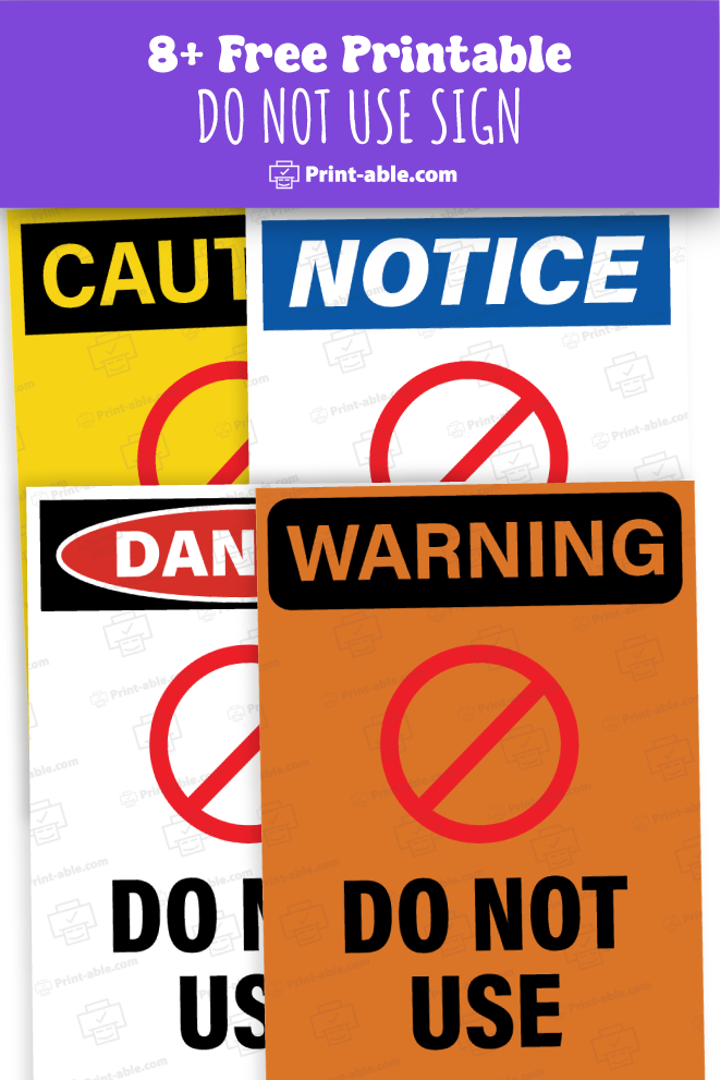 do not use sign printable free download