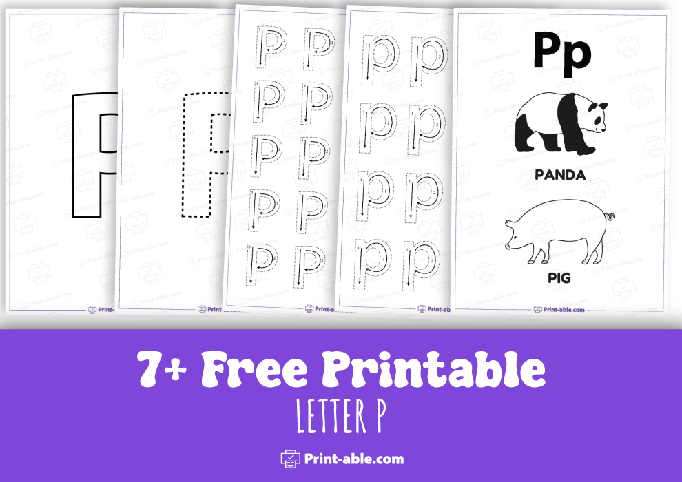 letter p printable free download